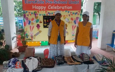 Stall of cloth bags at Eurokids Kondhwa